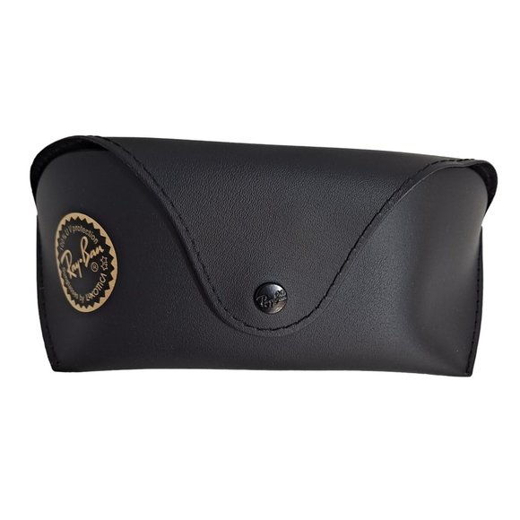 Ray Ban Sunglass Eyeglass Soft Snap Case Black Gold Logo Classic - Picture 1 of 8